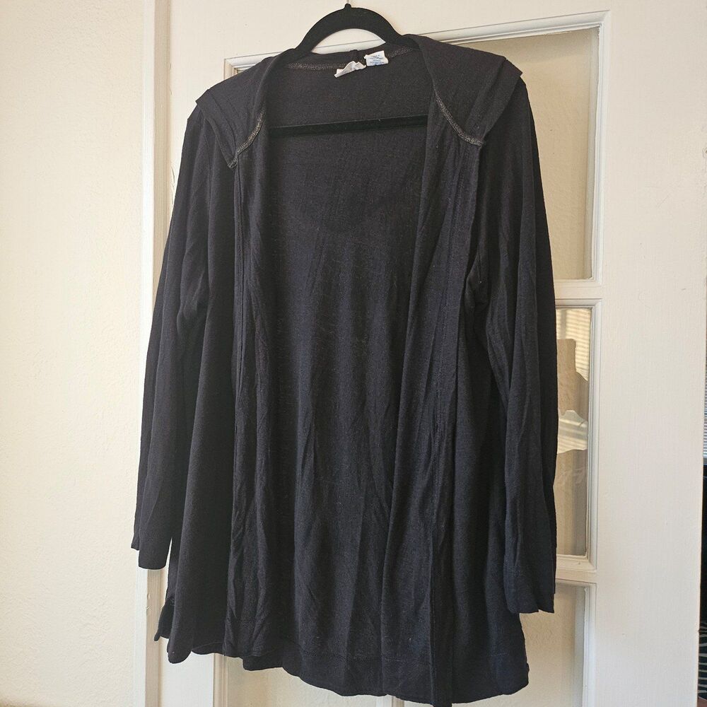 Sigrid Olsen Linen Blend Hoodie Jacket Cardigan, size 2X